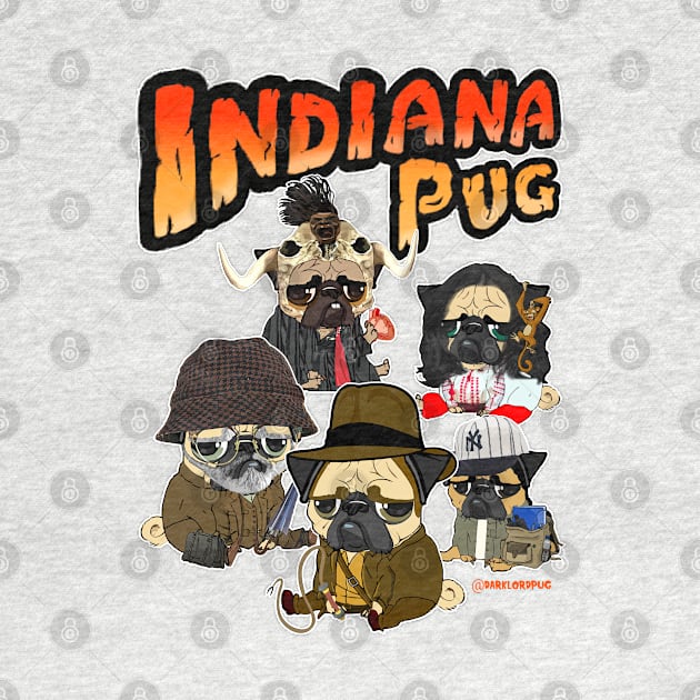 Indiana pug by darklordpug